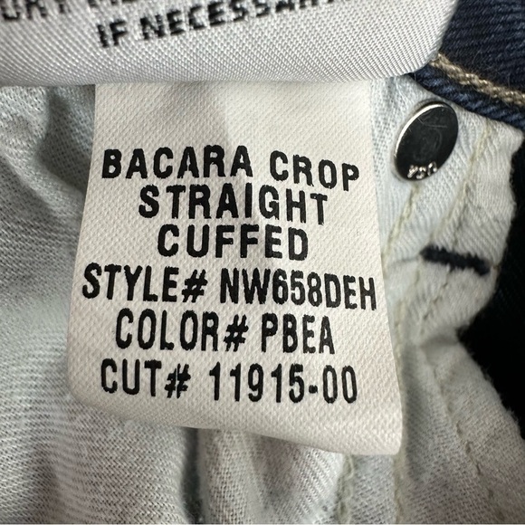 Hudson Women's Size 25 Bacara Straight Cuffed Crop Stretch Jeans - Picture 9 of 11